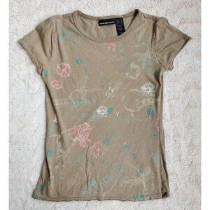DKNY jeans light brown fitted Tee